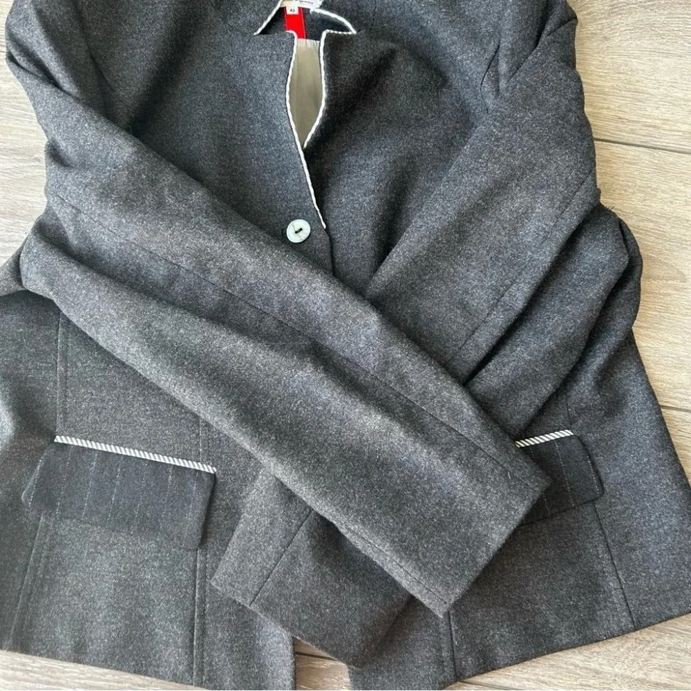 Vintage Tullo Stand Collar Wool Blazer Made  in Germany - Picture 11 of 15